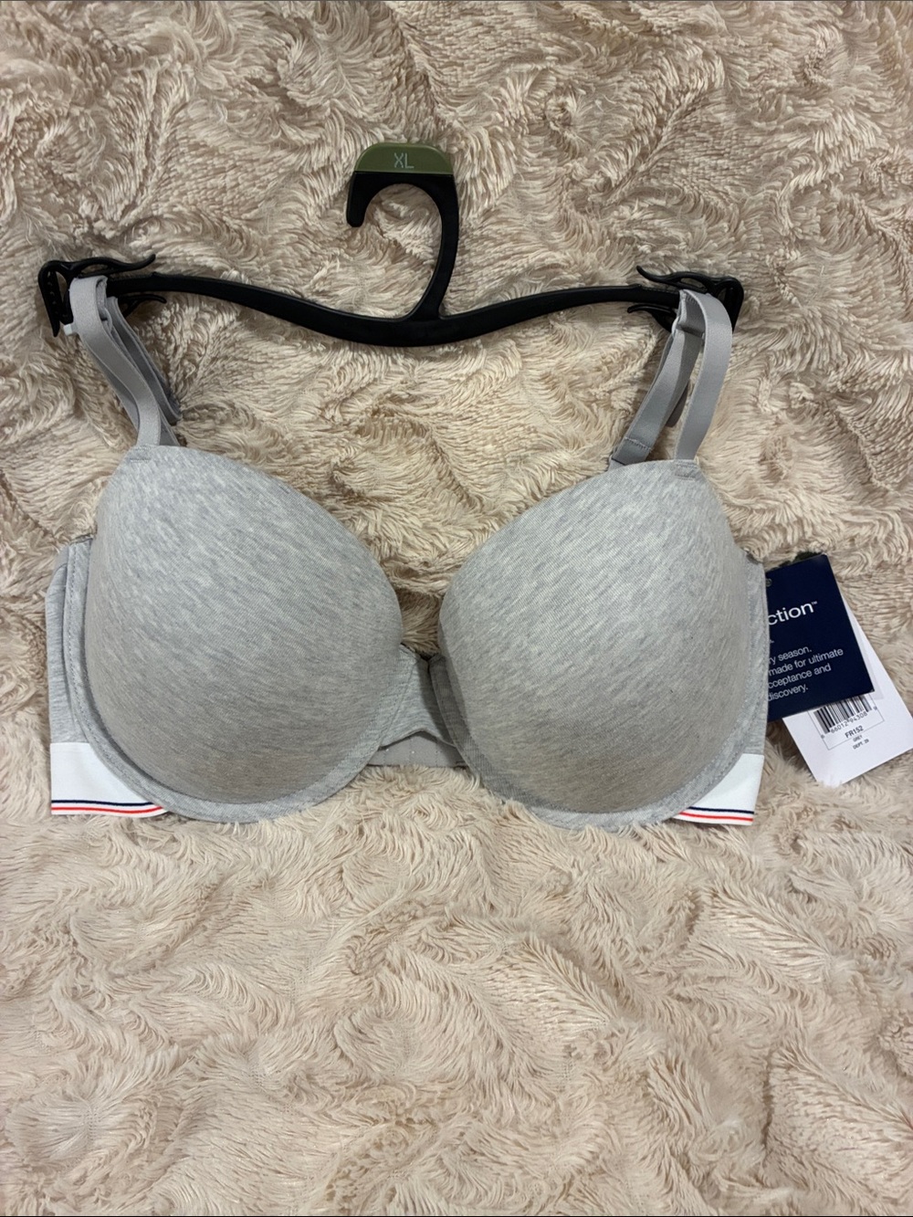 Hanes Light Gray Padded T-Shirt Bra